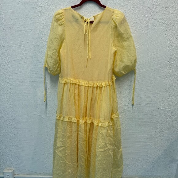 En Saison yellow midi dress size xs - Picture 5 of 6